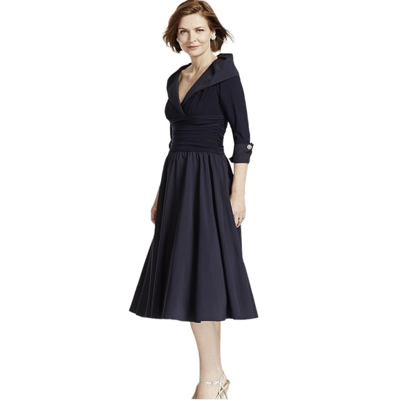 Jessica Howard Dresses & Skirts - Jessica Howard Sz 12, 3/4 Sleeve Rhinestone Cuff Portrait Collar Dress Formal